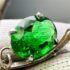 0827-Dây chuyền nữ-Silver pendant & emerald gemstone necklace6