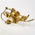 0970-Ghim cài áo-Gold plated & enamel flower brooch-Như mới5