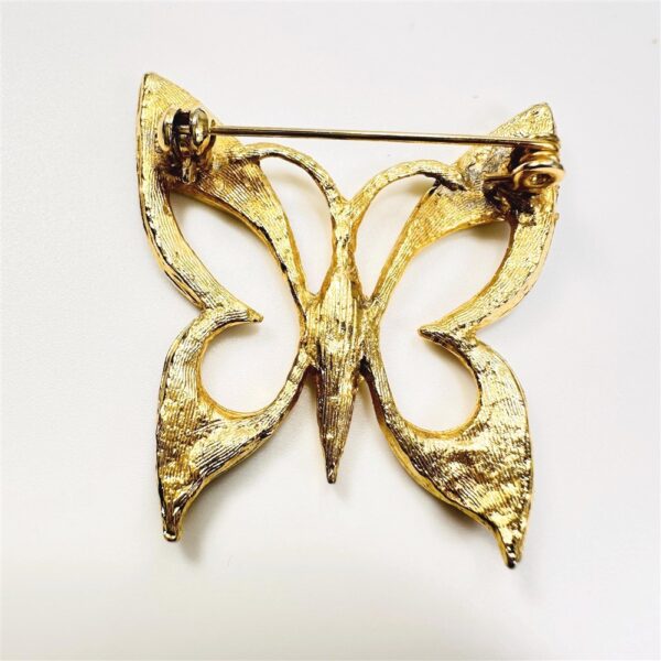 0954-Ghim cài áo-Gold plated & enamel butterfly brooch-Khá mới5