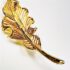 0976-Ghim cài áo-Gold plated Leaf brooch-Khá mới4