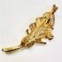 0976-Ghim cài áo-Gold plated Leaf brooch-Khá mới5