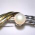 0966-Ghim cài áo-Seawater pearl & silver – gold plated brooch-Như mới5