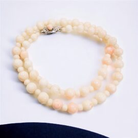 0841-Dây chuyền nữ-Angel Skin Coral Bead necklace-Khá mới