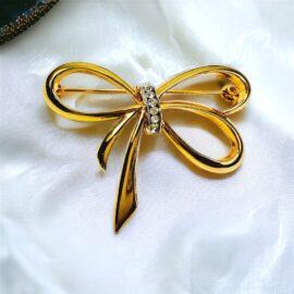 0965-Ghim cài áo-Gold plated bow brooch-Khá mới