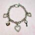 0949-Vòng tay nữ-Stainless steel & crystal heart bracelet-Khá mới1