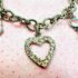 0949-Vòng tay nữ-Stainless steel & crystal heart bracelet-Khá mới2