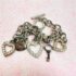 0949-Vòng tay nữ-Stainless steel & crystal heart bracelet-Khá mới5
