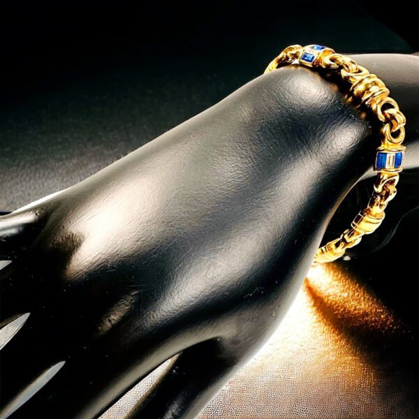 0936-Vòng tay nữ-14K Gold plated & crystal bracelet-Khá mới1