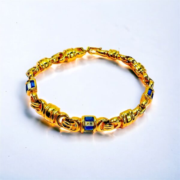 0936-Vòng tay nữ-14K Gold plated & crystal bracelet-Khá mới0
