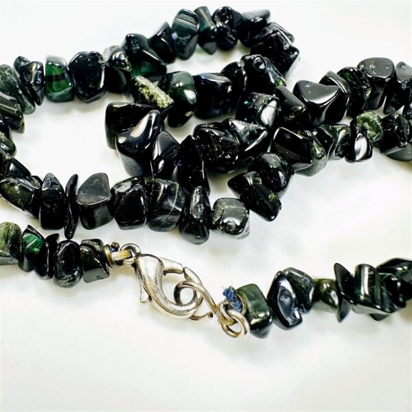 0865-Dây chuyền nữ-Natural dark green gemstone necklace5