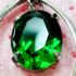0827-Dây chuyền nữ-Silver pendant & emerald gemstone necklace4