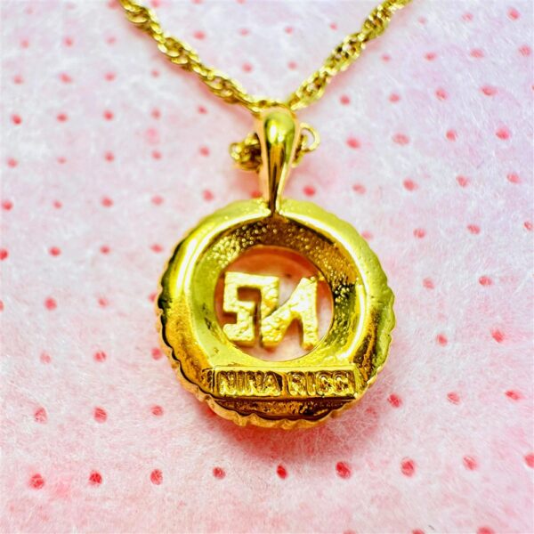 0764-Dây chuyền nữ-Nina Ricci gold plated & crystal necklace4
