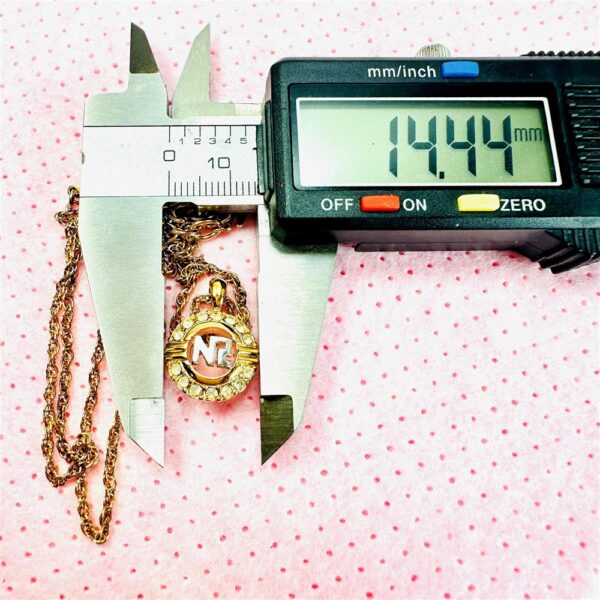 0764-Dây chuyền nữ-Nina Ricci gold plated & crystal necklace7