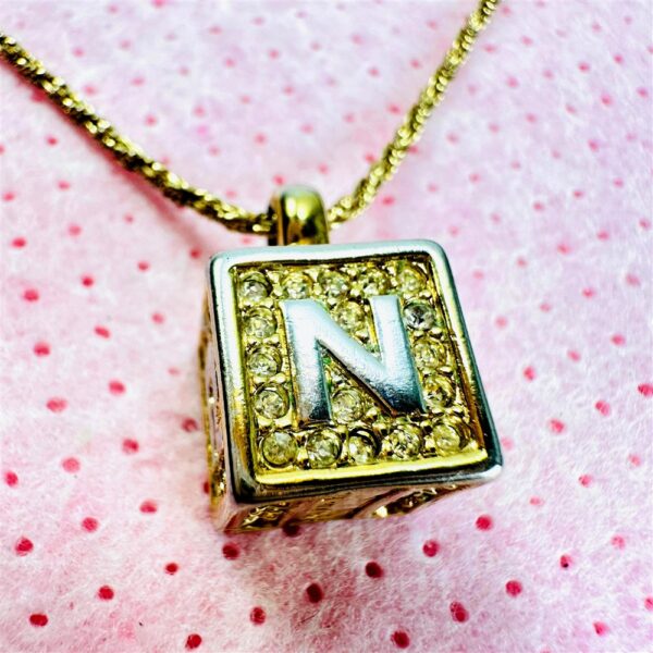 0760-Dây chuyền nữ-Nina Ricci cubic pendant necklace3