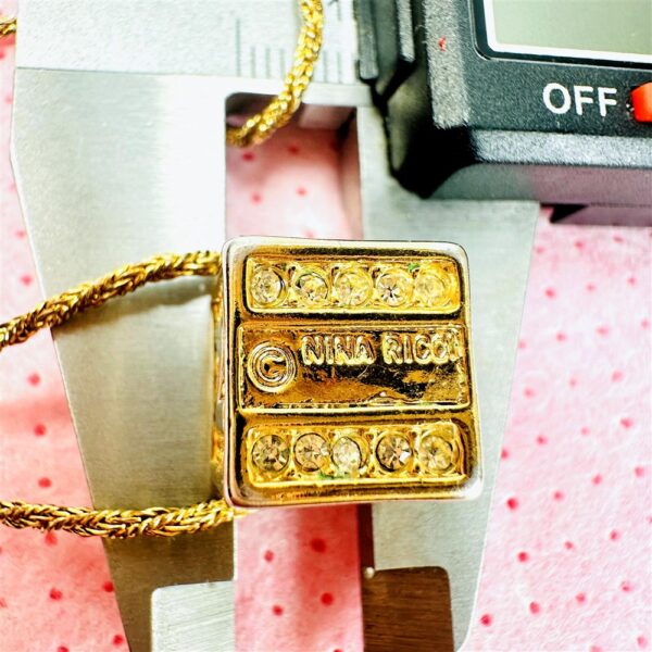0760-Dây chuyền nữ-Nina Ricci cubic pendant necklace7