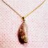 0823-Dây chuyền nữ-Gold color & natural pink rock necklace2