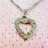 0834-Dây chuyền nữ-Silver color & heart pendant necklace2