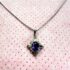0793-Dây chuyền nữ-Silver color & amethyst gemstone necklace1