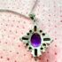 0793-Dây chuyền nữ-Silver color & amethyst gemstone necklace4