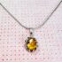 0750-Dây chuyền-Silver color & Citrine gemstone necklace1