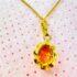 0796-Dây chuyền-Gold color and yellow glass necklace4