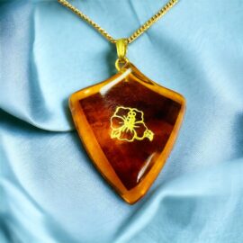 0833-Dây chuyền nữ-Faux amber necklace
