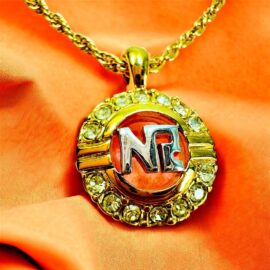 0764-Dây chuyền nữ-Nina Ricci gold plated & crystal necklace