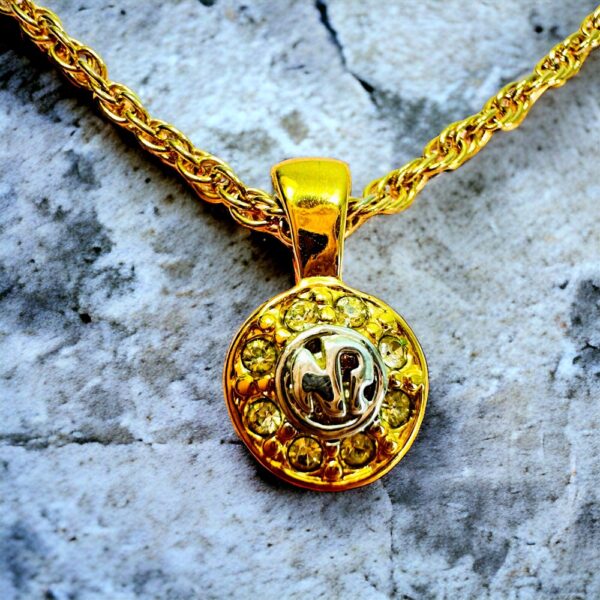 0765-Dây chuyền nữ-Nina Ricci gold plated & crystal necklace0
