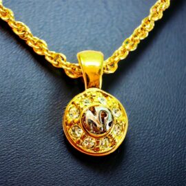 0758-Dây chuyền nữ-Nina Ricci gold plated & crystal necklace