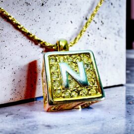 0760-Dây chuyền nữ-Nina Ricci cubic pendant necklace