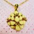 0820-Dây chuyền nữ-Gold color & flower pendant necklace4