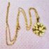 0820-Dây chuyền nữ-Gold color & flower pendant necklace5