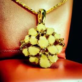 0820-Dây chuyền nữ-Gold color & flower pendant necklace