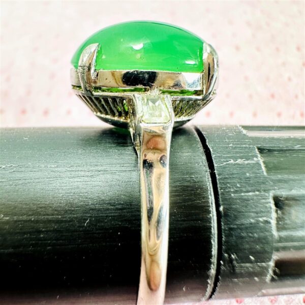0995-Nhẫn nữ-Silver & Green Chalcedony gemstone ring3