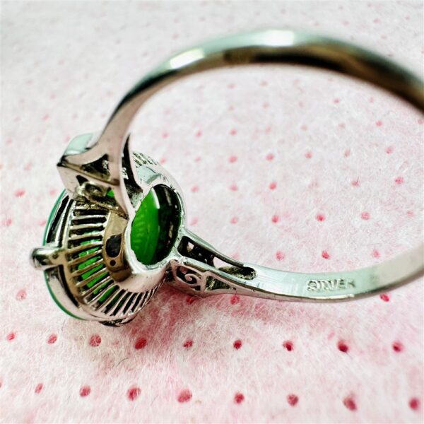 0995-Nhẫn nữ-Silver & Green Chalcedony gemstone ring6