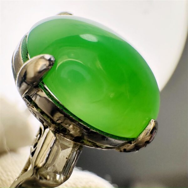 0995-Nhẫn nữ-Silver & Green Chalcedony gemstone ring4