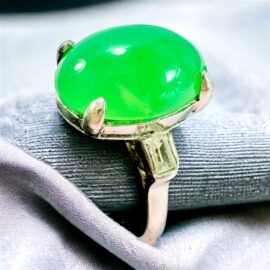 0995-Nhẫn nữ-Silver & Green Chalcedony gemstone ring