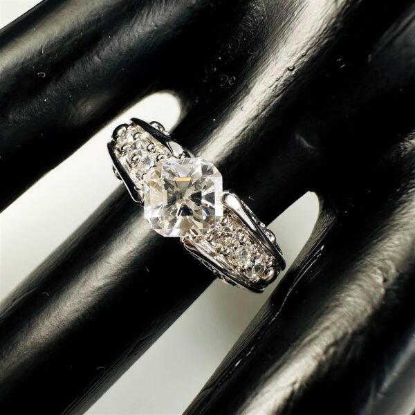 0754-Nhẫn nữ-Crossfor Silver & CZ gemstone Shining Star Ring2