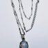 0785-Dây chuyền nữ-Faux opal necklace1