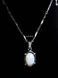 0785-Dây chuyền nữ-Faux opal necklace