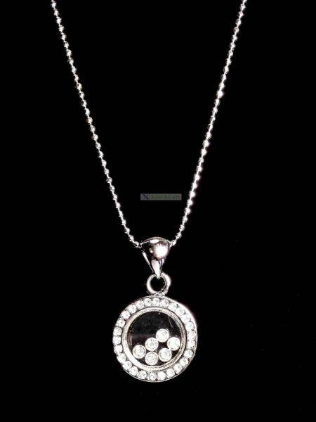 0786-Dây chuyền nữ-Floating crystal necklace0