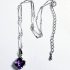 0787-Dây chuyền nữ-Amethyst rock silver plated necklace1
