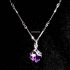 0787-Dây chuyền nữ-Amethyst rock silver plated necklace0