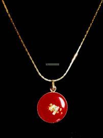 0788-Dây chuyền nữ-Red pendant necklace
