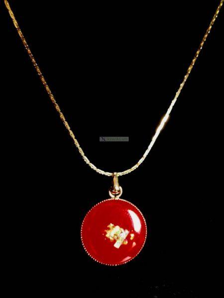 0788-Dây chuyền nữ-Red pendant necklace0