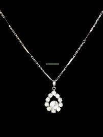 0795-Dây chuyền nữ-Crystal teardrop necklace