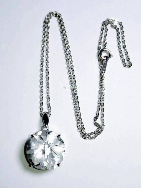 0798-Dây chuyền-Clear quartz necklace2
