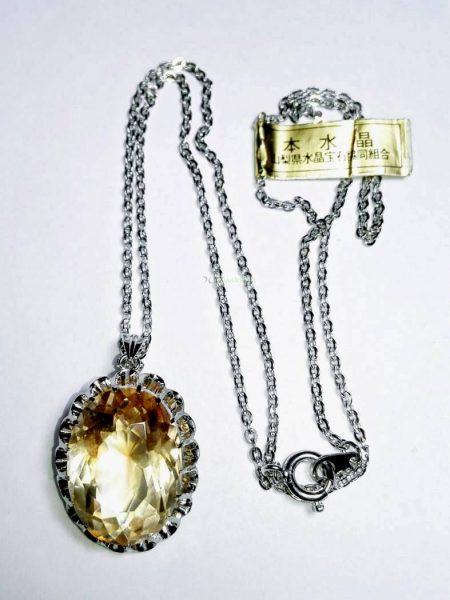 0799-Dây chuyền nữ-Citrine rock necklace1