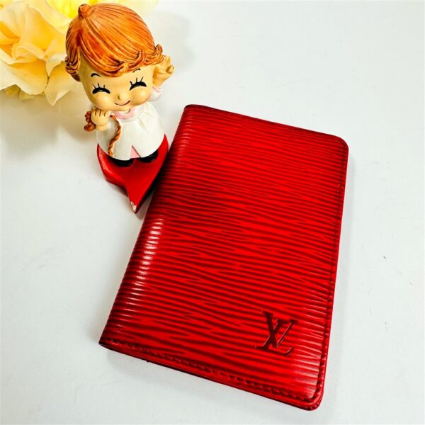 1719-LOUIS VUITTON red epi leather Pocket Organiser-Ví đựng thẻ-Đã sử dụng1