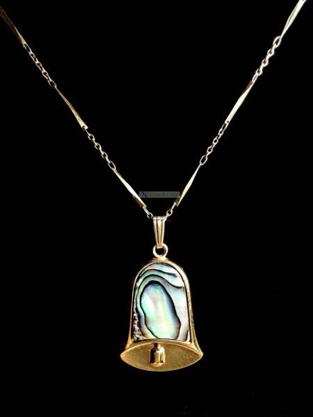 0804-Dây chuyền nữ-Paua shell pendant necklace0